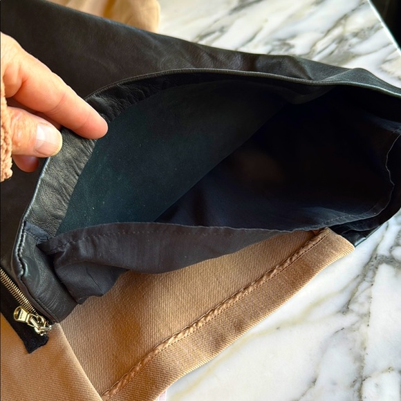 3.1 Phillip Lim Asymmetrical Tromp L’oeil Layered Wool & Leather Biker Dress - Picture 15 of 16